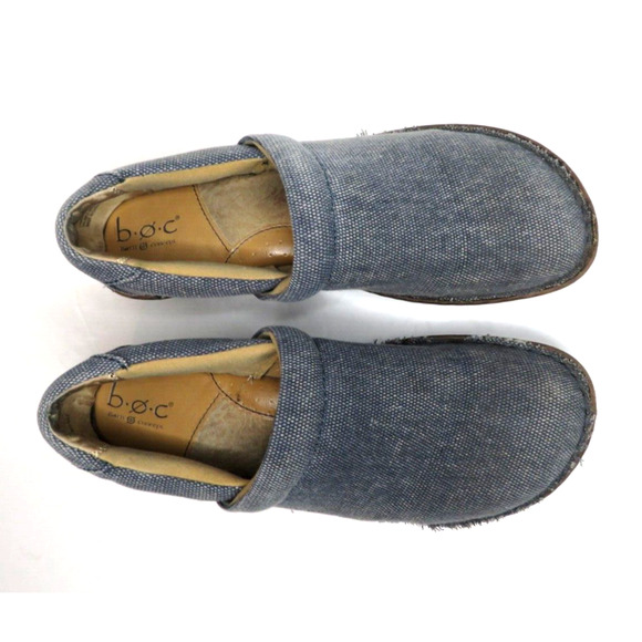Born Concept BOC Womens Denim Clog Comfort Blue Slip On Shoes C13054 - Size 11 - Picture 2 of 10